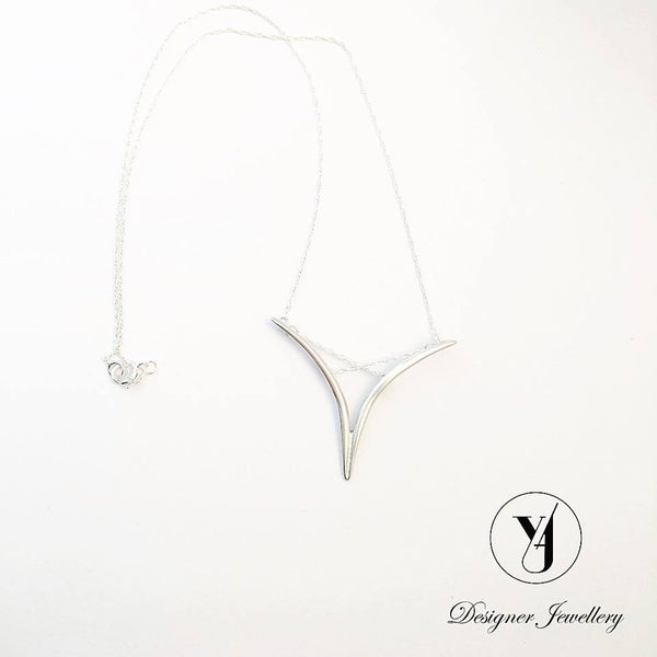 Sterling Silver Wishbone Necklace