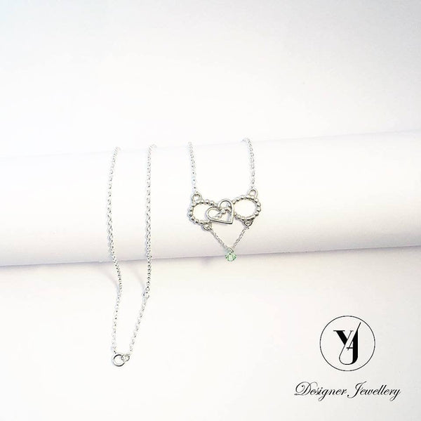 "Love You to Infinity" Birthstone Necklace