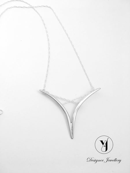 Sterling Silver Wishbone Necklace