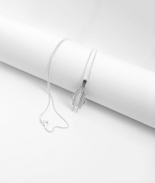 "Stronger Together" Textured Bar Necklace